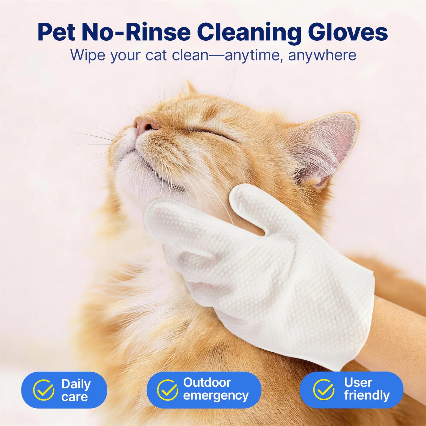 Pawfirst 12-Pack Hypoallergenic Pet Cleaning Gloves – Gentle No Rinse Grooming Wipes for Effortless Paw, Face, Ear, and Body Care