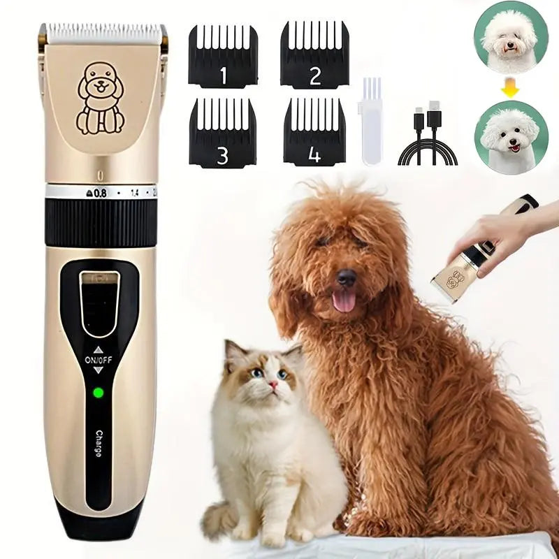 Professional Pet Electric Hair Clipper for Effortless Grooming of Cats and Dogs - Precision Blades for a Smooth Trim