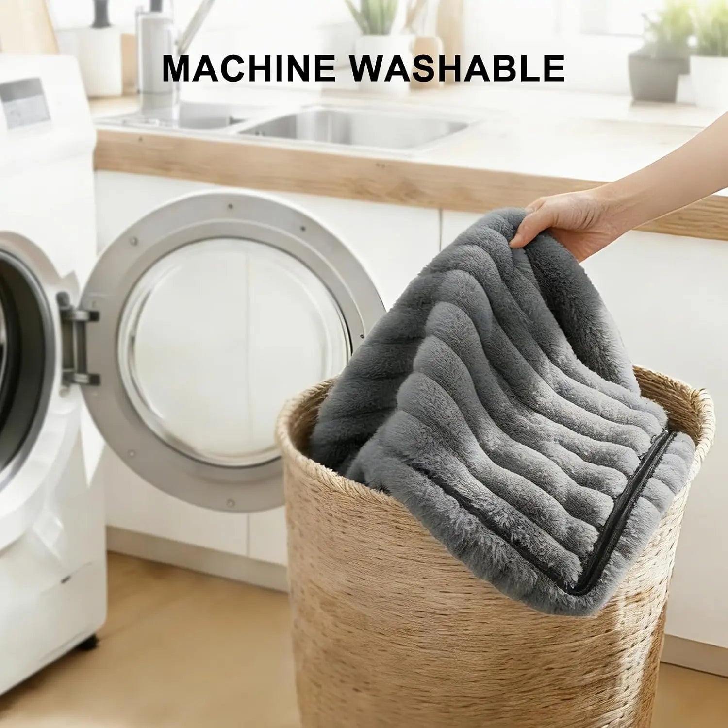 Luxurious Orthopedic Dog Bed for Small Dogs - Washable and Cozy Calming Cuddler with Anti-Slip Base in Grey (20"x19"x6")