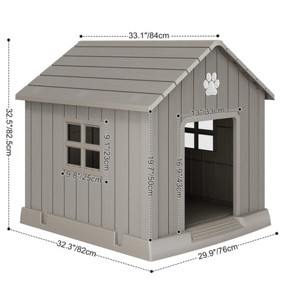 RIWENGO Elevated Waterproof Dog House - Cozy Shelter for Small to Large Dogs, Indoor & Outdoor Use, Easy to Clean & Assemble