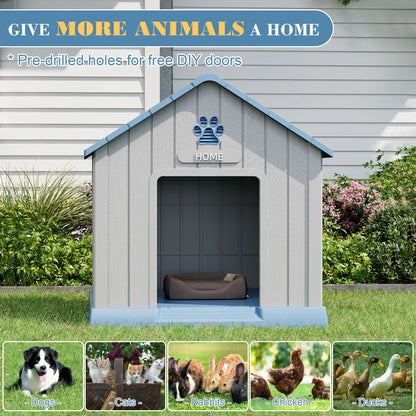 RIWENGO Elevated Waterproof Dog House - Cozy Shelter for Small to Large Dogs, Indoor & Outdoor Use, Easy to Clean & Assemble