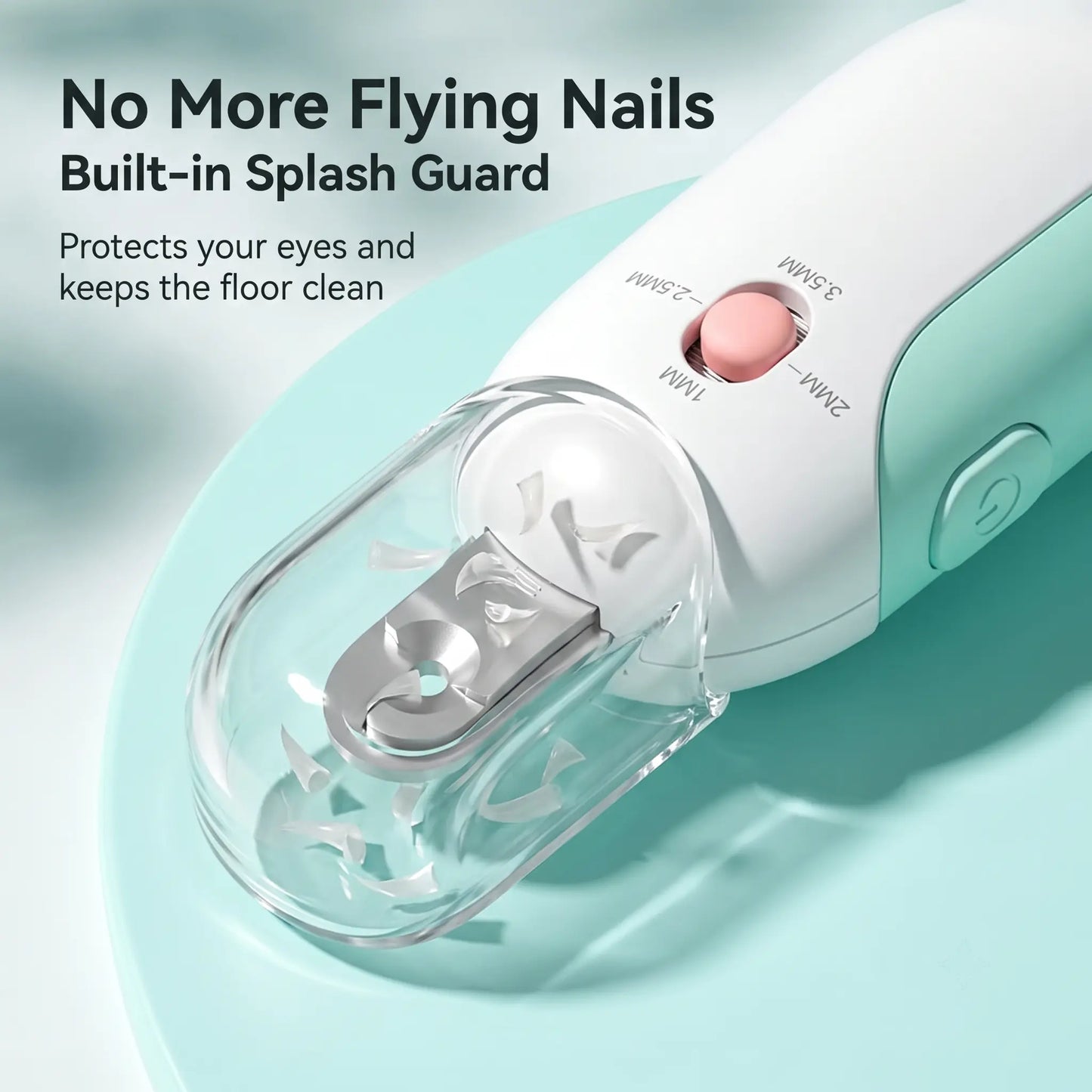 Rechargeable LED Light Pet Nail Grinder Clipper - Professional Dog & Cat Claw Care Tool with Bright Lights, Built-In File, Anti-Cut Paw Protection, 3-Speed Adjustable Electric Trimmer That Trims Nails for Small/Medium/Large Dogs, Kittens