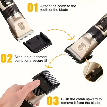 Professional Pet Electric Hair Clipper for Effortless Grooming of Cats and Dogs - Precision Blades for a Smooth Trim