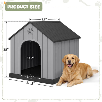 RIWENGO Elevated Waterproof Dog House - Cozy Shelter for Small to Large Dogs, Indoor & Outdoor Use, Easy to Clean & Assemble