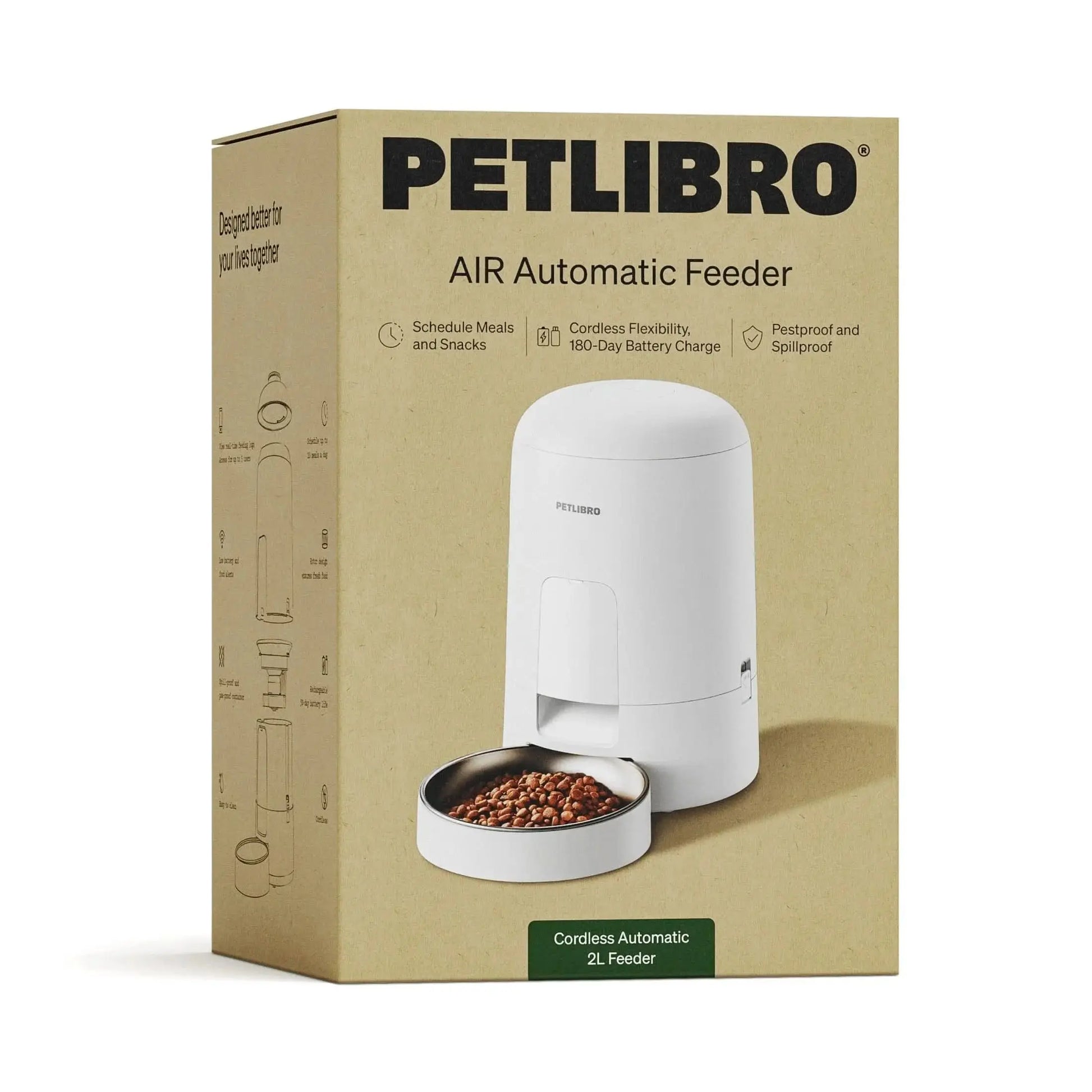 Revolutionize Your Pet's Mealtime with the 2L Air Automatic Cat Feeder - Battery-Operated Convenience with 180 Days of Wireless Feeding!