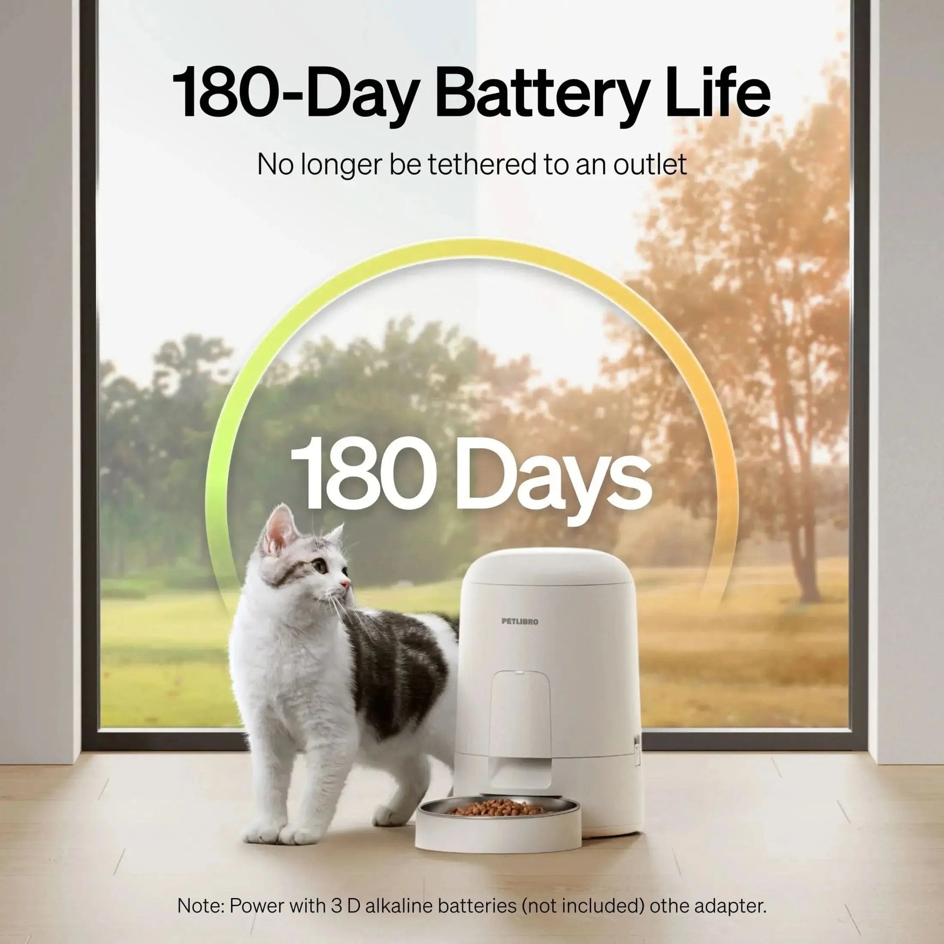 Revolutionize Your Pet's Mealtime with the 2L Air Automatic Cat Feeder - Battery-Operated Convenience with 180 Days of Wireless Feeding!