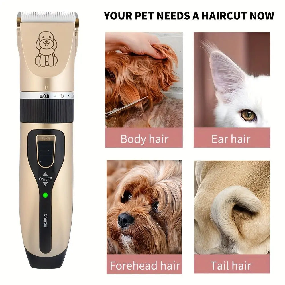 Professional Pet Electric Hair Clipper for Effortless Grooming of Cats and Dogs - Precision Blades for a Smooth Trim