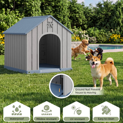 RIWENGO Elevated Waterproof Dog House - Cozy Shelter for Small to Large Dogs, Indoor & Outdoor Use, Easy to Clean & Assemble